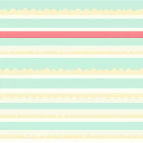 Retro Geometric Striped Pattern in Mint Green and Cream