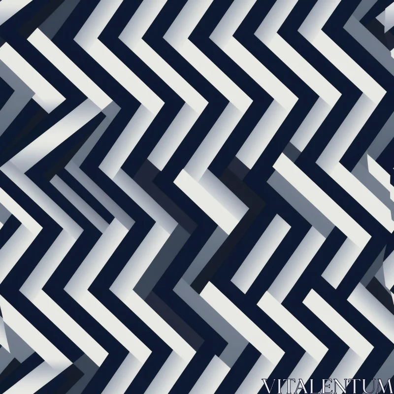 AI ART Black and White Striped Geometric Pattern