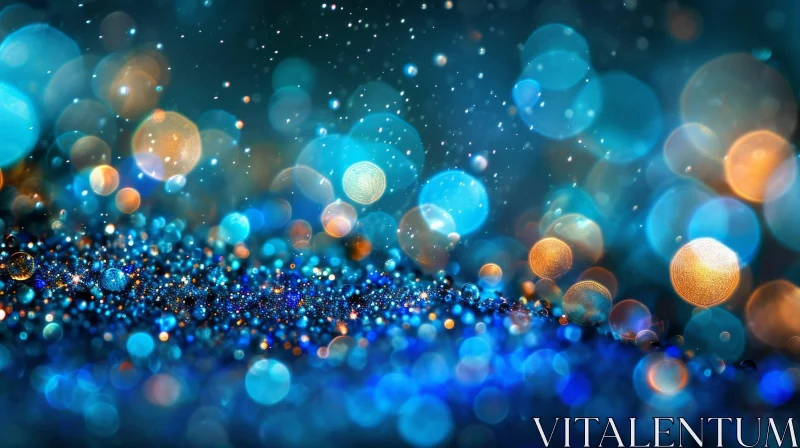 AI ART Blue Sparkles Background - Captivating and Elegant
