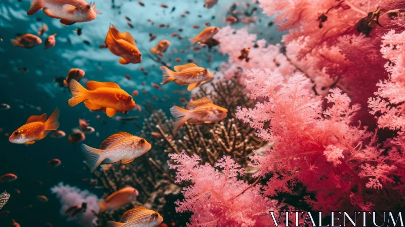 Captivating Undersea View of a Colorful Coral Reef AI Image