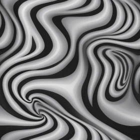 Psychedelic Black and White Optical Illusion Art