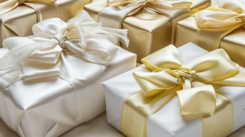 Elegant Wrapped Gifts with Ribbons | Stunning Collection