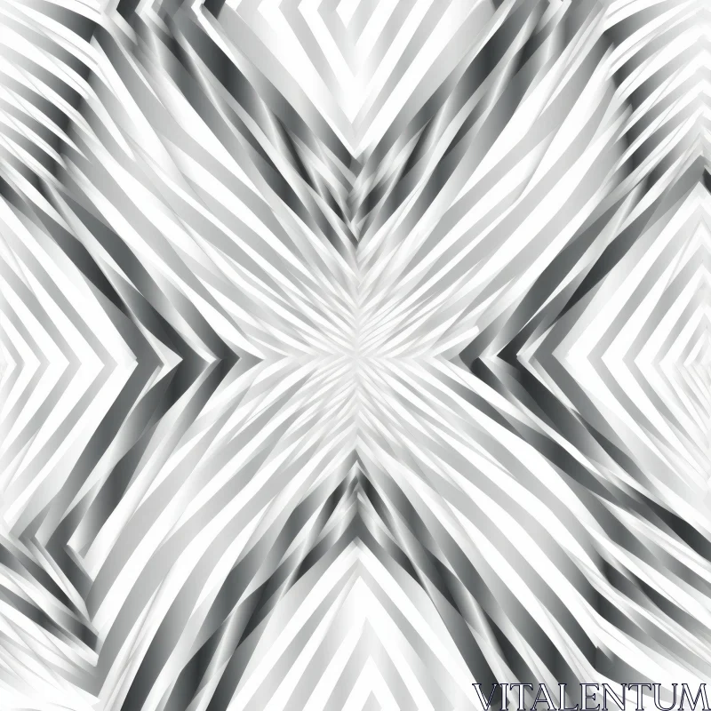 AI ART Black and White Stripes Pattern - Abstract Symmetry