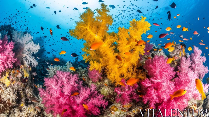 Stunning Underwater Photo: Vibrant Coral Reef and Fish AI Image