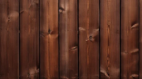 Dark Brown Wooden Fence with Vertical Planks