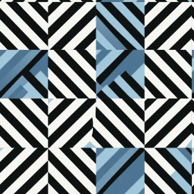 Seamless Geometric Pattern with White and Blue Squares
