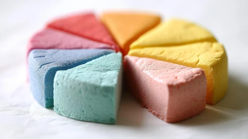 Colorful Pie Chart Made of Chalk | Abstract Art