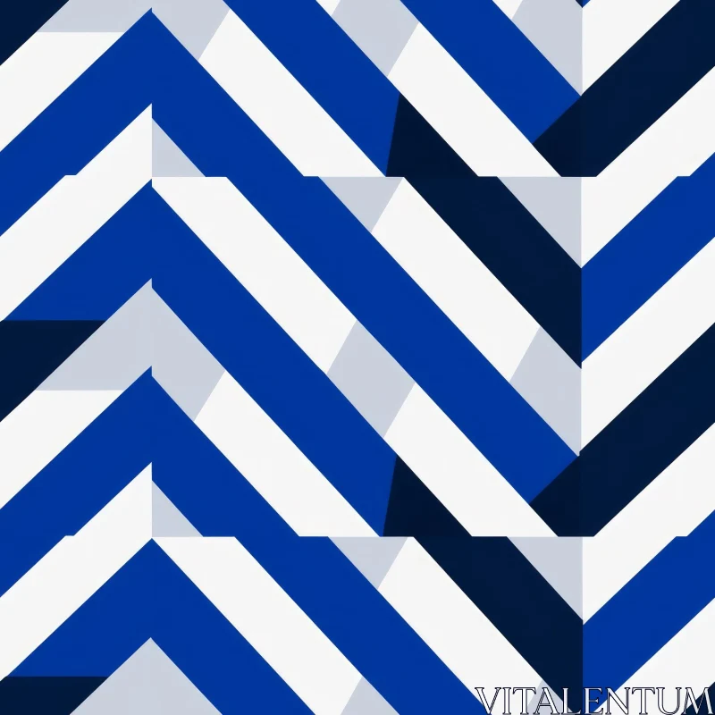AI ART Modern Blue and White Geometric Stripes Pattern