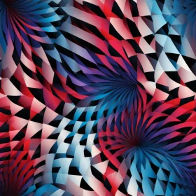 Red, White, and Blue Seamless Circle Pattern