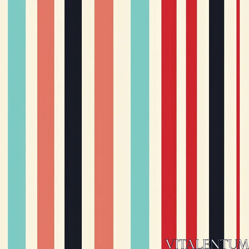 Retro Vertical Stripes Pattern - Background Design AI Image