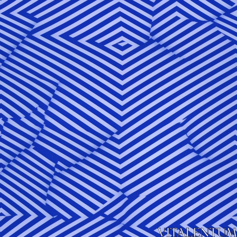 Blue and White Striped Diamond Pattern - Modern Design AI Image