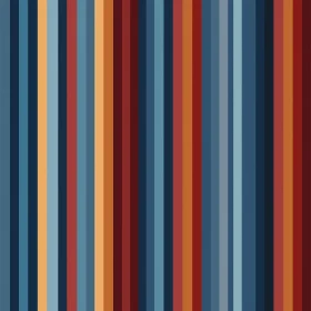 Blue Orange Red Stripes Pattern