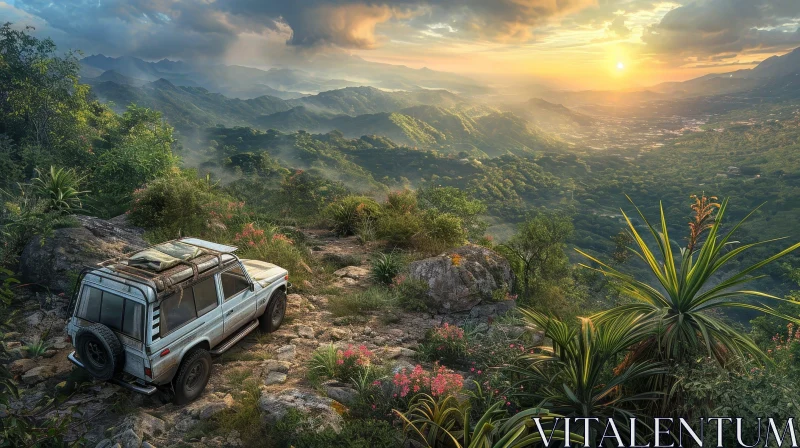 Breathtaking Mountain Landscape AI Image