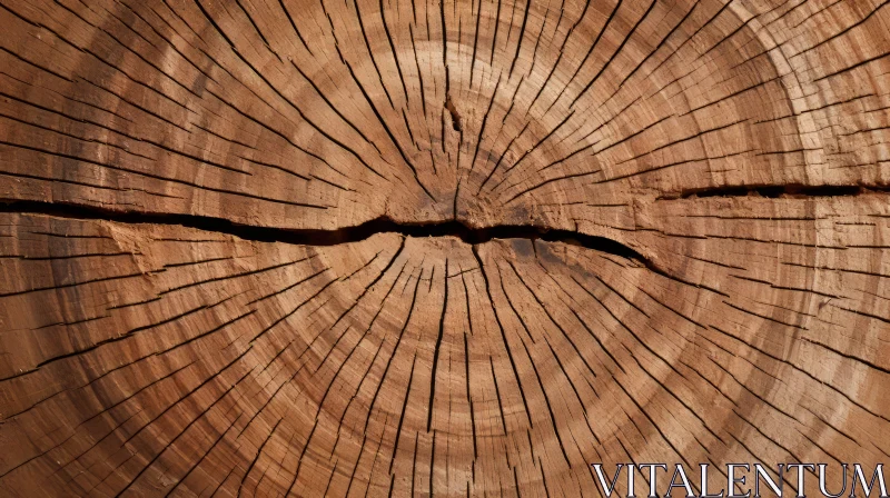Intricate Tree Trunk Cross Section AI Image