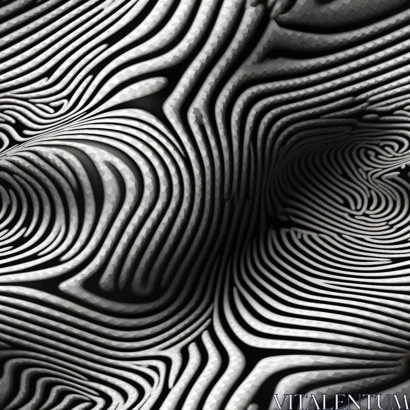 AI ART Striking Black and White Optical Illusion Art