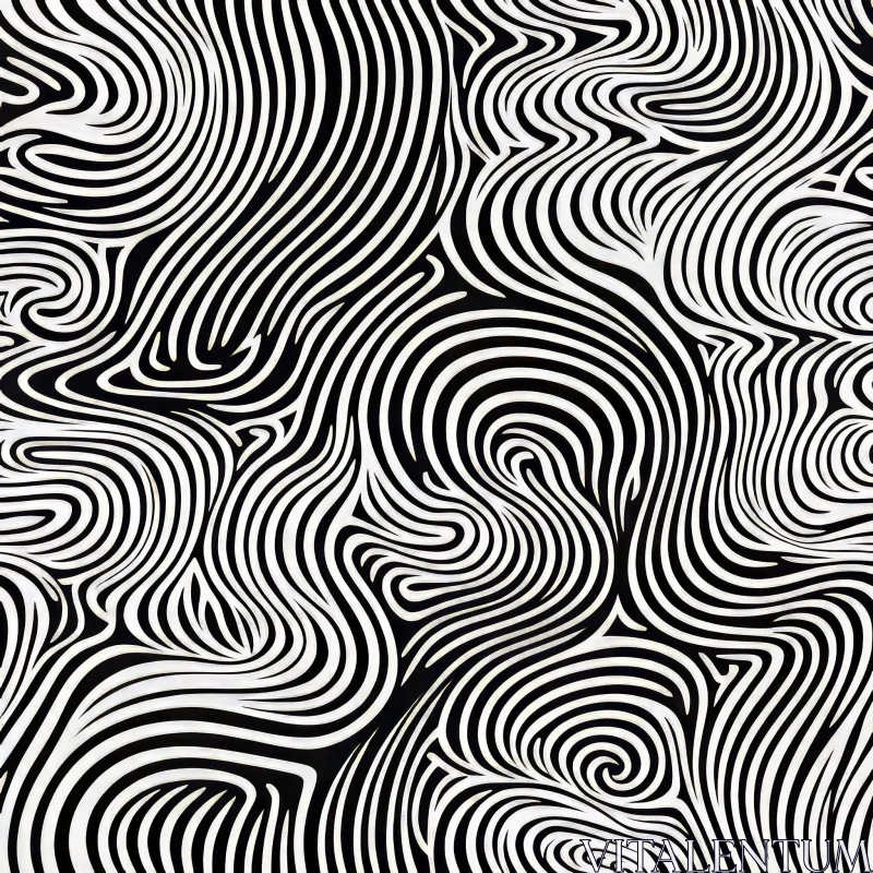 Black and White Seamless Pattern - Abstract Background AI Image