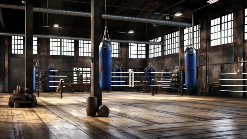 Intense Boxing Gym Atmosphere