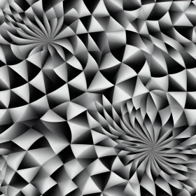 Symmetrical Black and White Geometric Pattern | 3D Effect