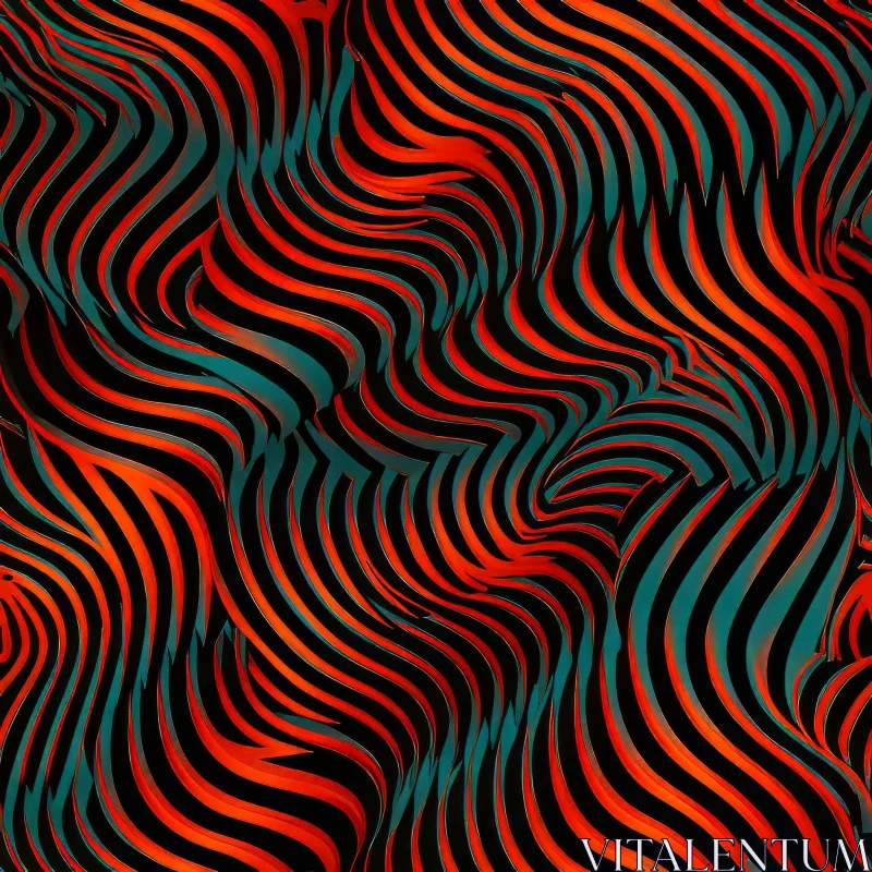 Colorful Wave Pattern - Seamless Design for Backgrounds AI Image