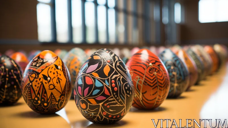 Folklore-Inspired Easter Eggs: A Celebration of Avian Artistry AI Image
