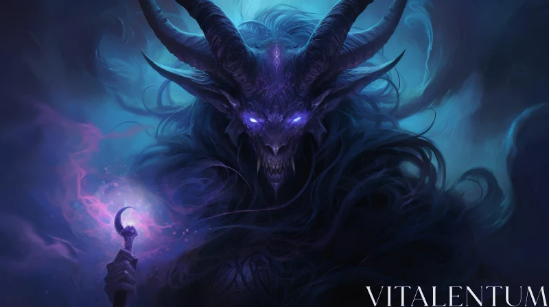 AI ART Dark Fantasy Demon Illustration