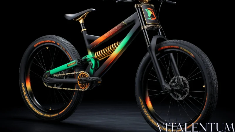 Full-Suspension Mountain Bike - Unique Design 3D Rendering AI Image