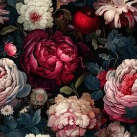 Dark Floral Seamless Pattern