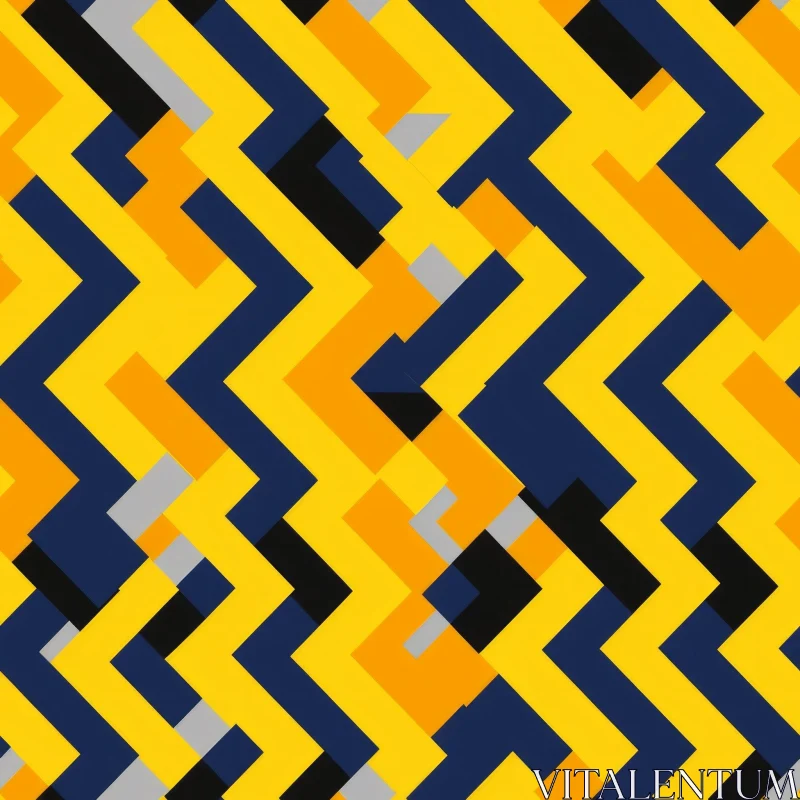 Bold Yellow Geometric Pattern AI Image