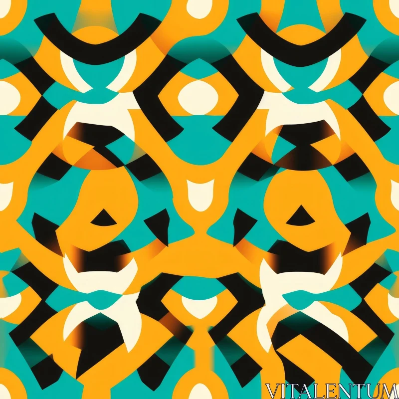 Colorful Geometric Seamless Pattern Design AI Image
