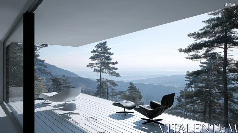 Contemporary House with Breathtaking Mountain View AI Image