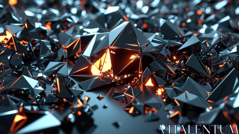 Futuristic Crystal: Captivating 3D Rendering AI Image