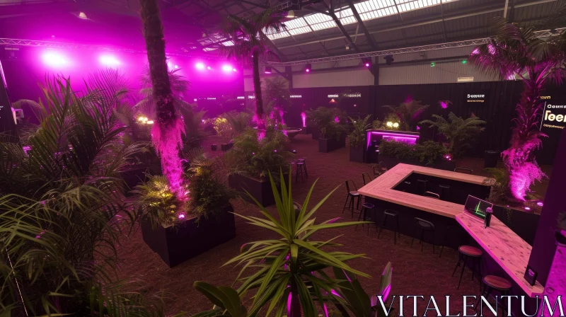 Transformed Industrial Space into Tropical Oasis AI Image