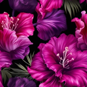 Pink and Purple Hibiscus Floral Pattern