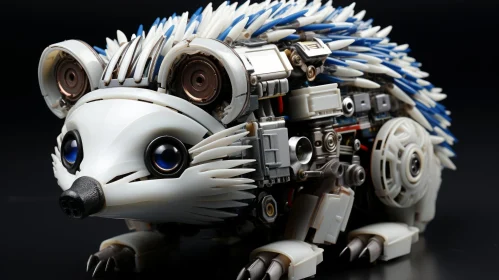 Robot Hedgehog in Dark White and Azure - A Study in Modular Construction
