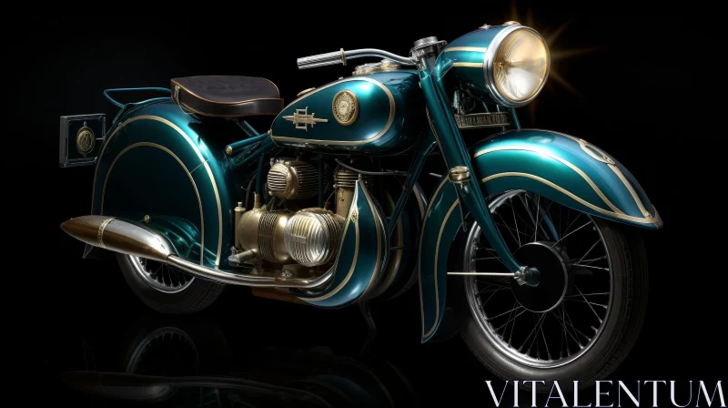 AI ART Timeless Vintage Motorcycle - Classic 1930s/1940s Design