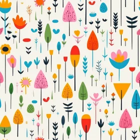 Bright Floral Vector Pattern for Home Decor