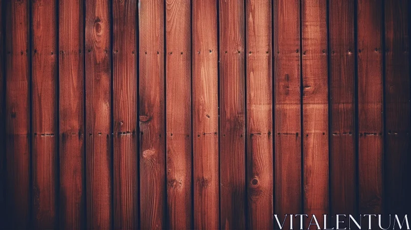 Dark Brown Wooden Fence Close-Up AI Image