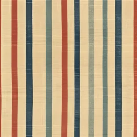 Distressed Vertical Stripes Pattern in Red, Blue, Beige