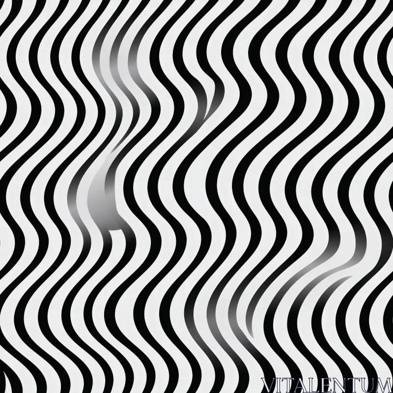 AI ART Monochrome Abstract Stripes Pattern | Seamless Design