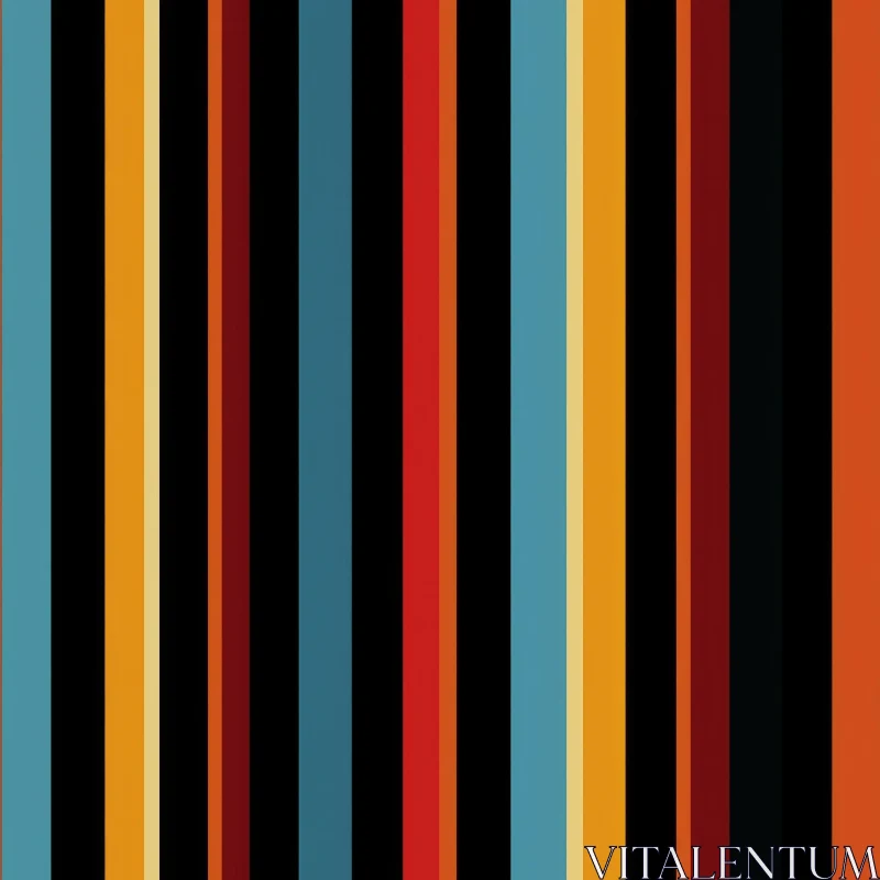 Symmetrical Retro Stripes Pattern AI Image