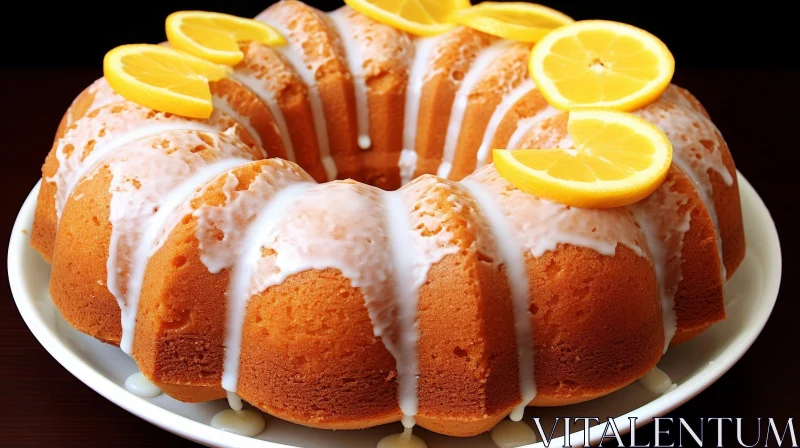 AI ART Delicious Lemon Bundt Cake with Tangy Glaze