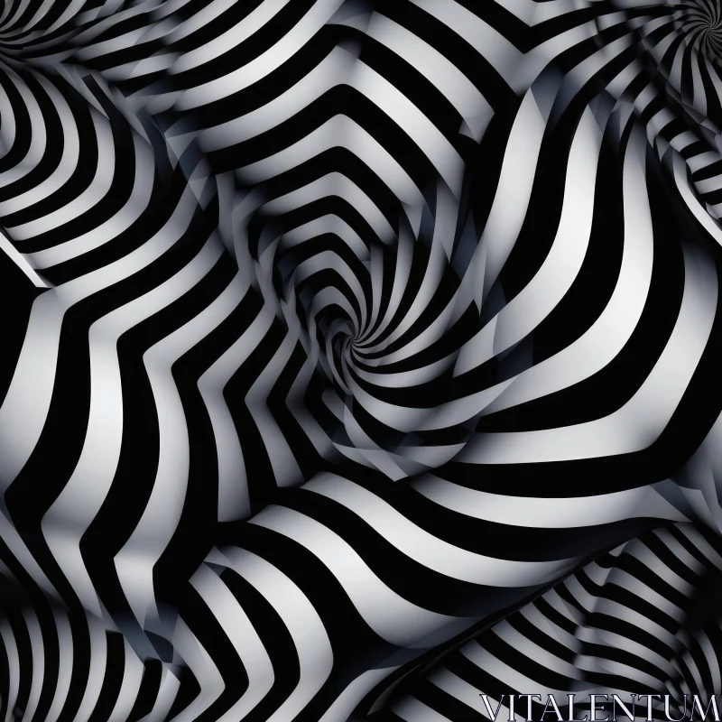 Monochrome Striped Pattern for Backgrounds and Textures AI Image