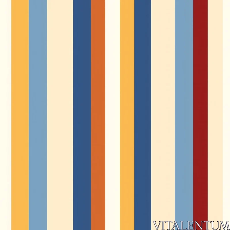 Colorful Vertical Stripes Pattern | Mustard Yellow Navy Blue AI Image