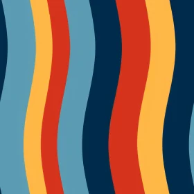 Colorful Wavy Retro Pattern - Design Element
