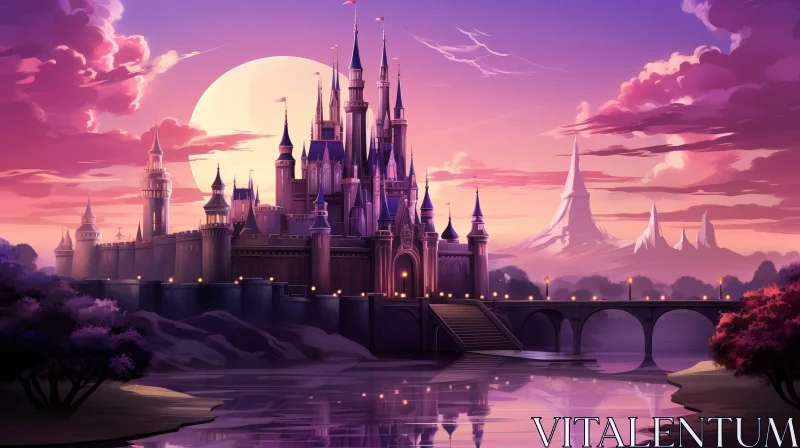 Enchanting Fairytale Castle Landscape AI Image