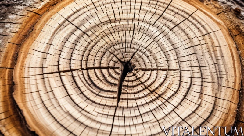 Intriguing Tree Rings - Nature's Growth Story AI Image