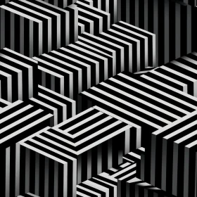 Abstract Geometric Pattern with Extruded Cubes
