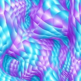 Blue and Purple Abstract Crumpled Surface | 3D Rendering