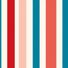 Bright Vertical Stripes Pattern in Red, Blue, Pink