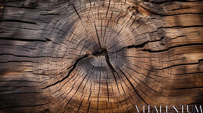 AI ART Aged Tree Stump Textures - Close-up View